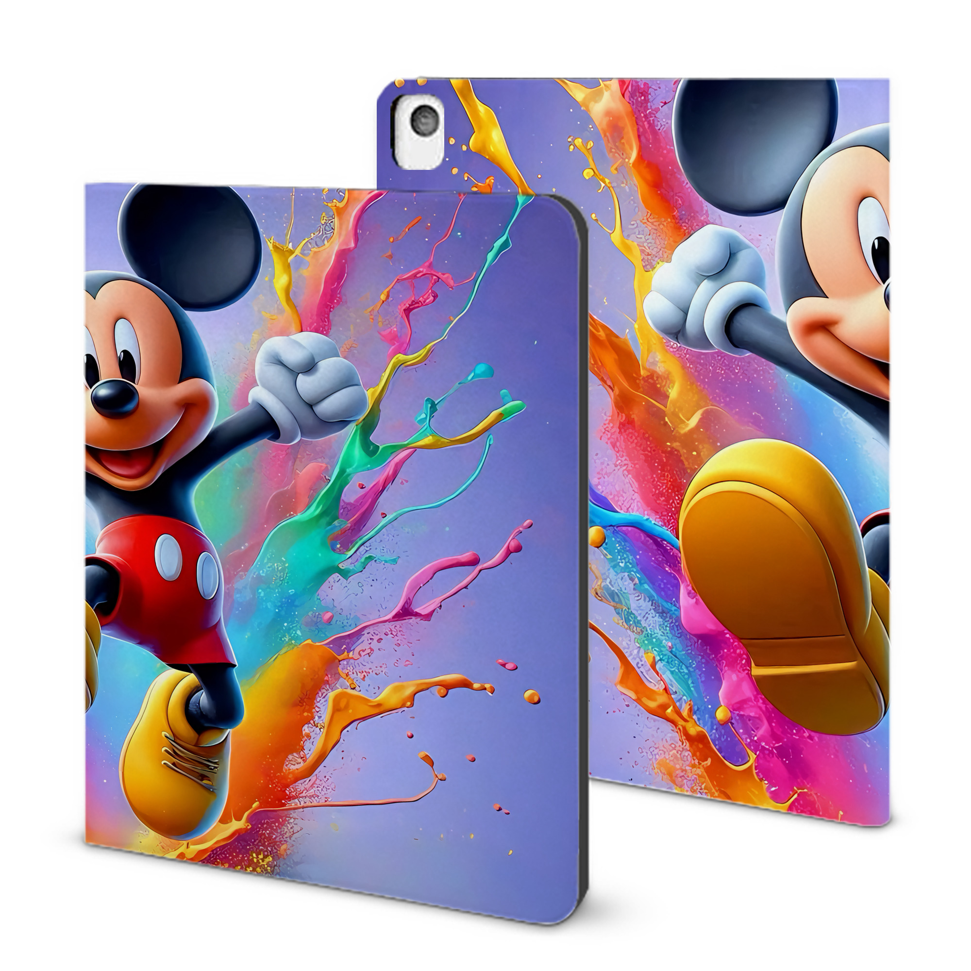 （画像用） ミッキーマウス Mickey Mouse IPadケース ペンホルダー付き ブックスタイルデザイン